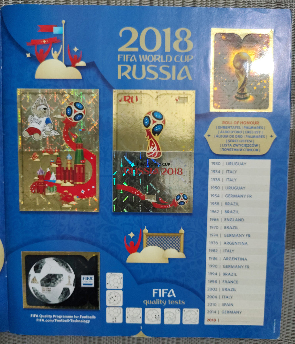 Álbum de Láminas Completo (100% Lleno) – Mundial Rusia 2018 (Ed. Colombia) – Artículo de Colección Panini / Segunda Mano