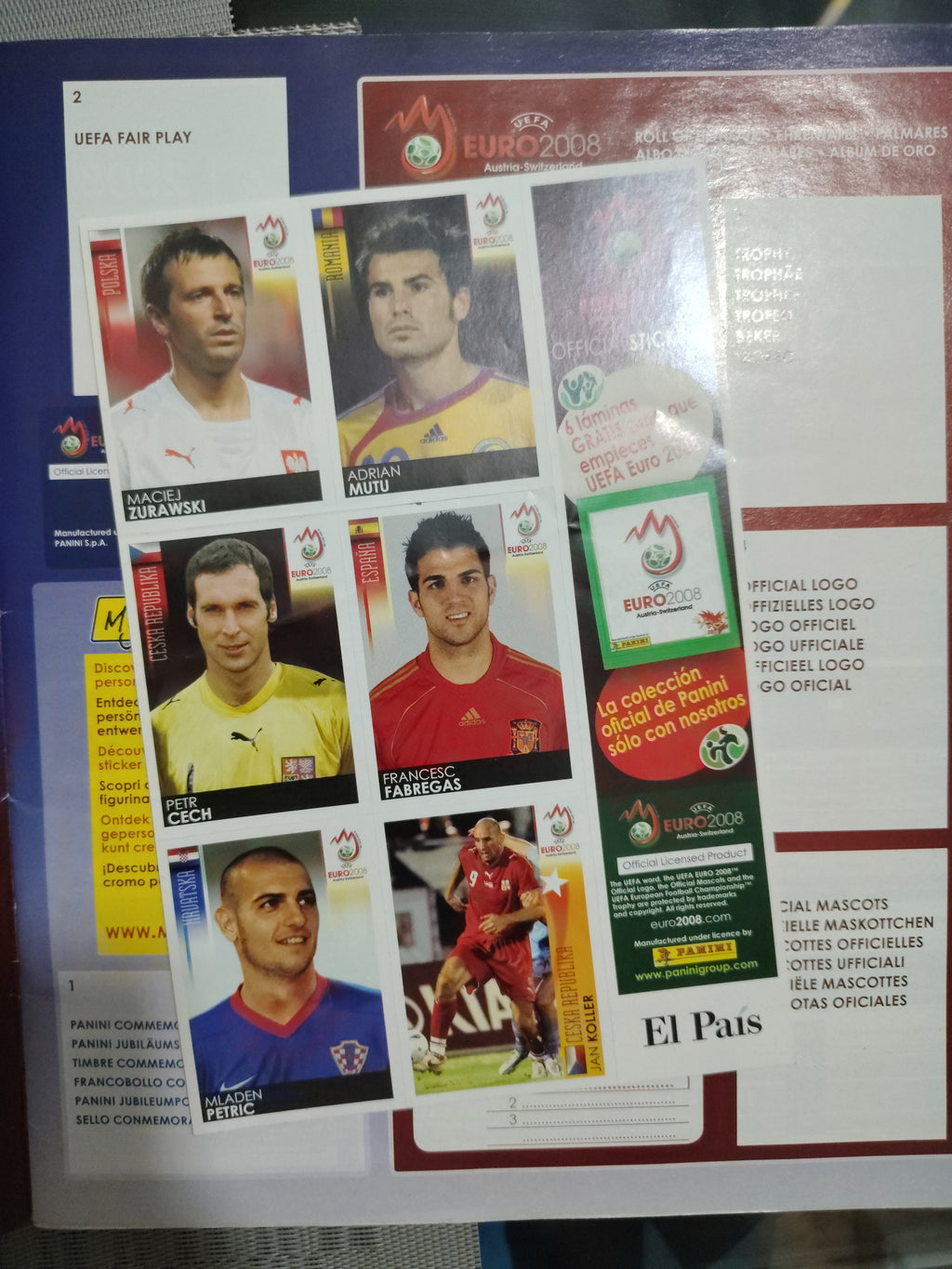 Álbum Panini Euro 2008 Austria Suiza Original Buen Estado + Láminas (6)