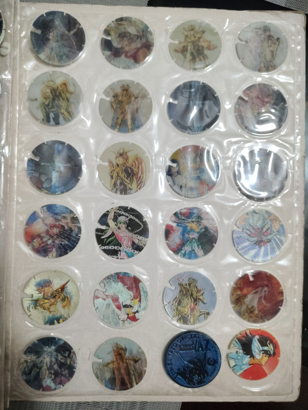 Colección Tazos Caballeros del Zodiaco Yupi )+ Álbum Vintage