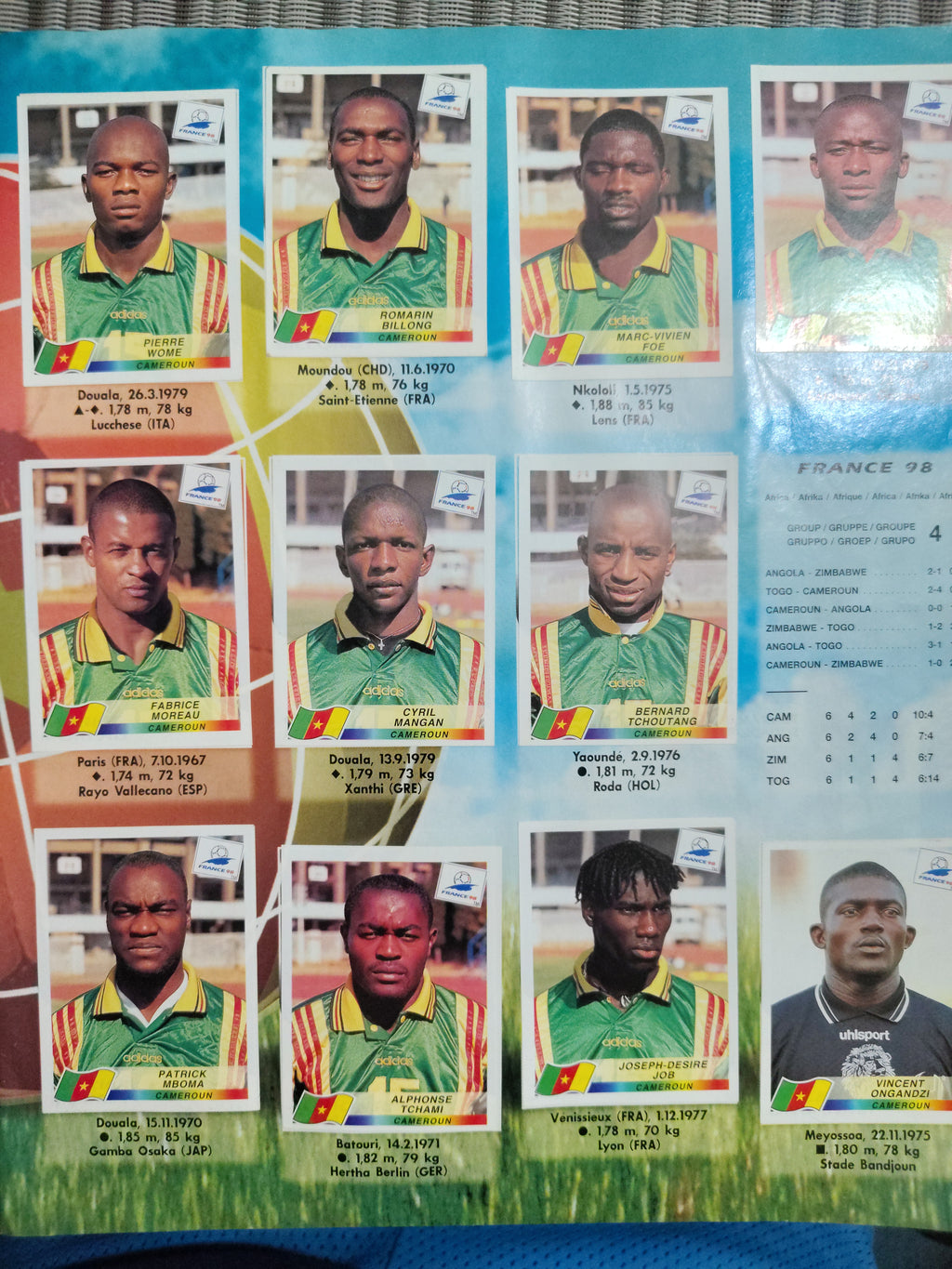 Álbum oficial de la Copa del Mundo FIFA World Cup France 1998, producido por Panini.
