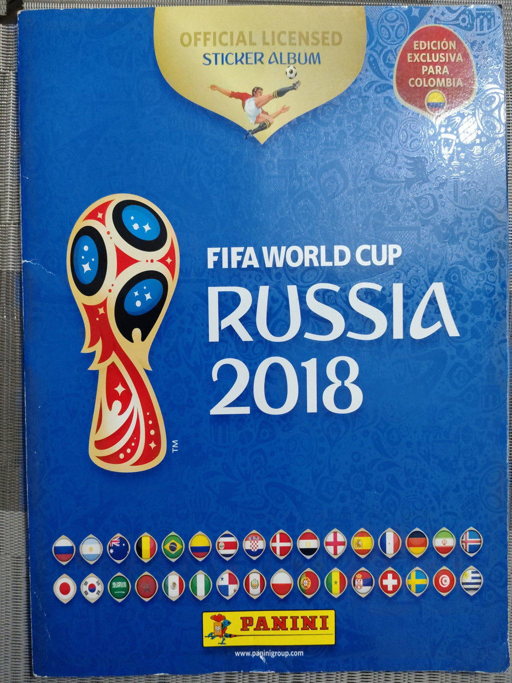 Álbum de Láminas Completo (100% Lleno) – Mundial Rusia 2018 (Ed. Colombia) – Artículo de Colección Panini / Segunda Mano
