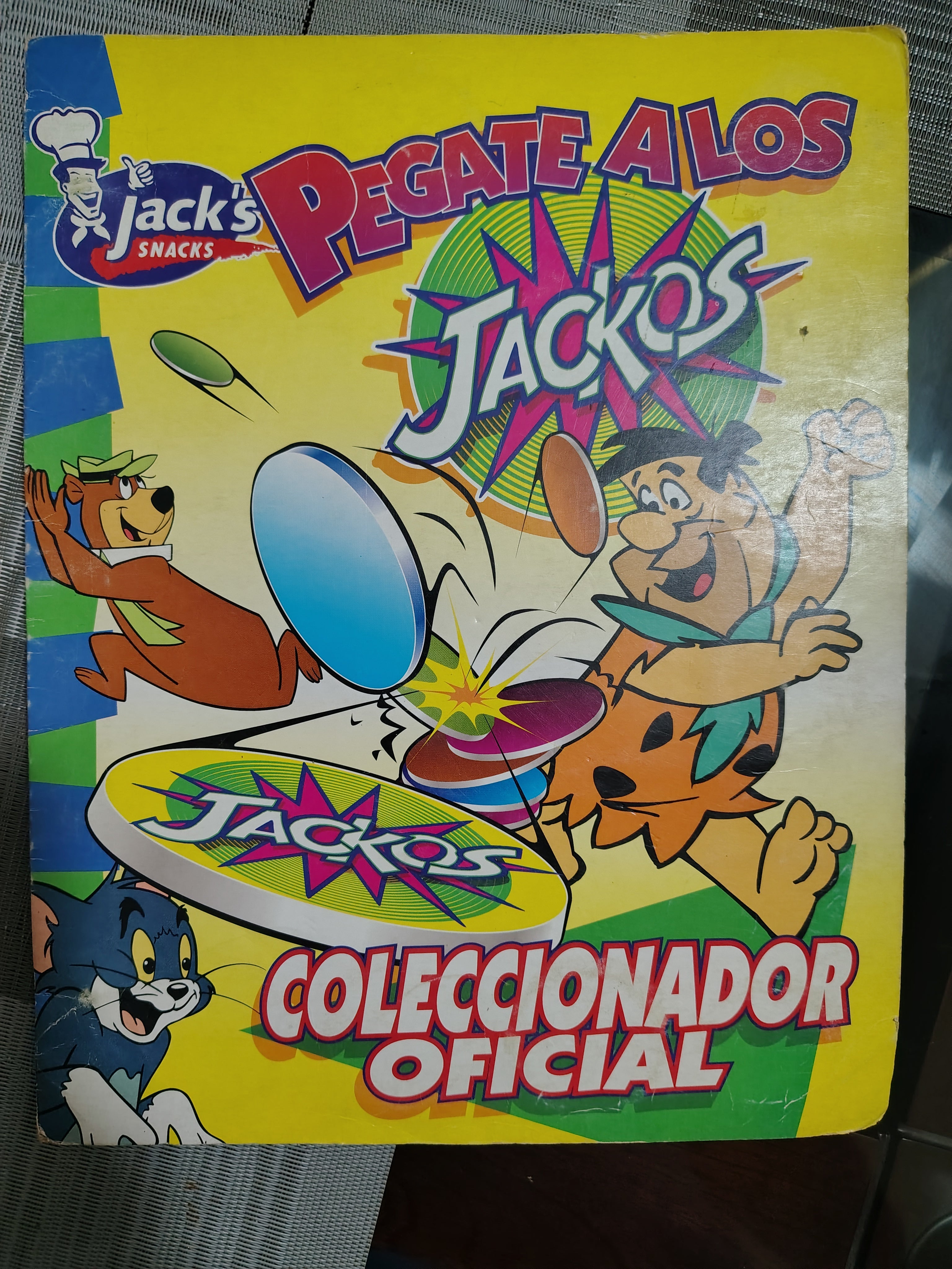 Lote de Tazos Vintage Variados (Picapiedra, Supersónicos, Don Gato y Su Pandilla, Mickey y más) + Álbum