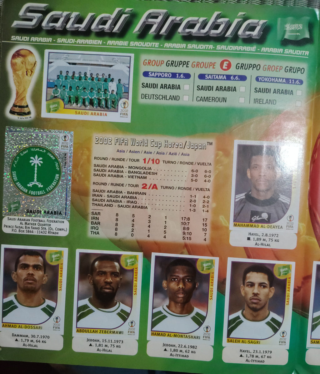 Álbum Panini Mundial Corea Japón 2002 COMPLETO Original FIFA Colección