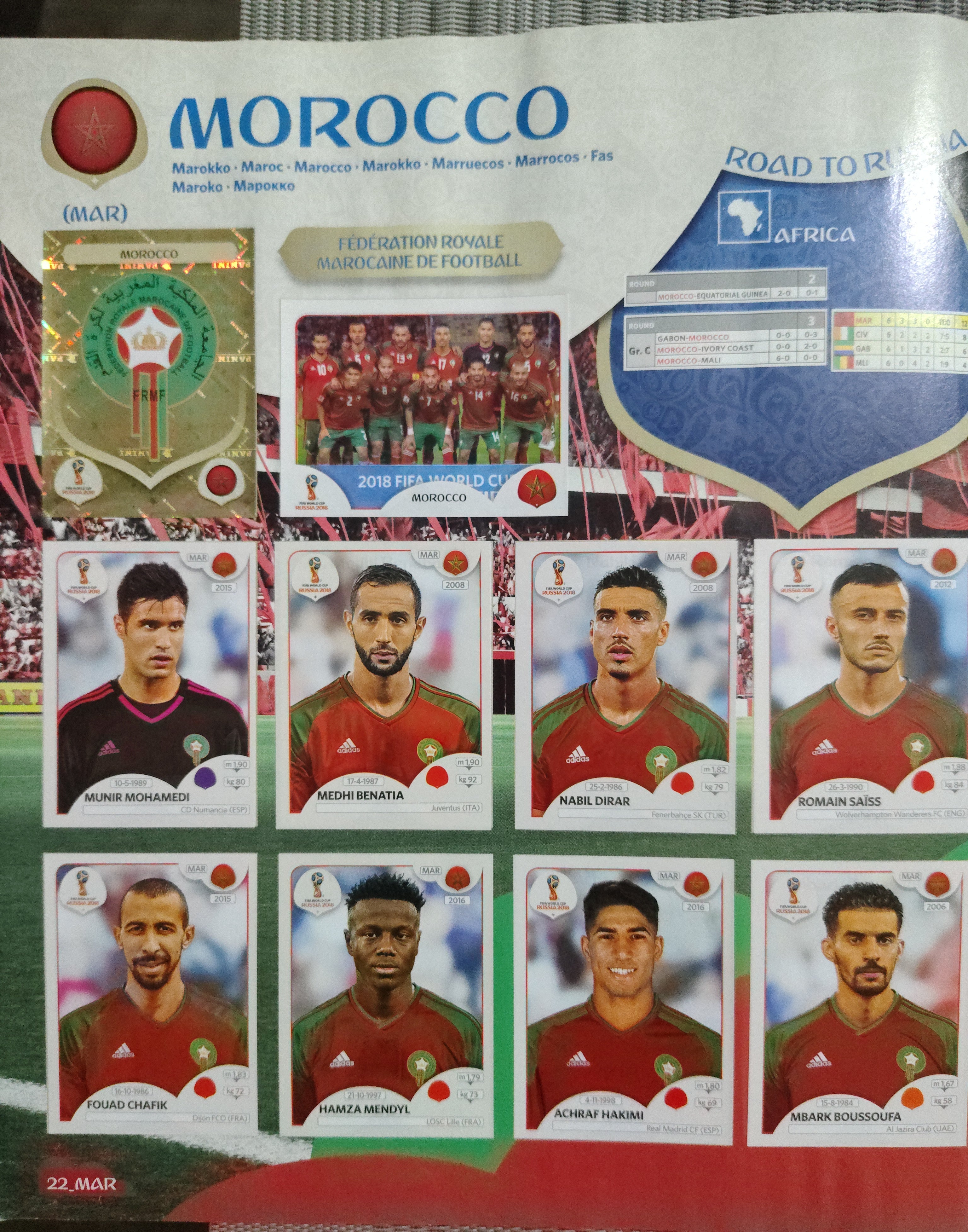 Álbum de Láminas Completo (100% Lleno) – Mundial Rusia 2018 (Ed. Colombia) – Artículo de Colección Panini / Segunda Mano