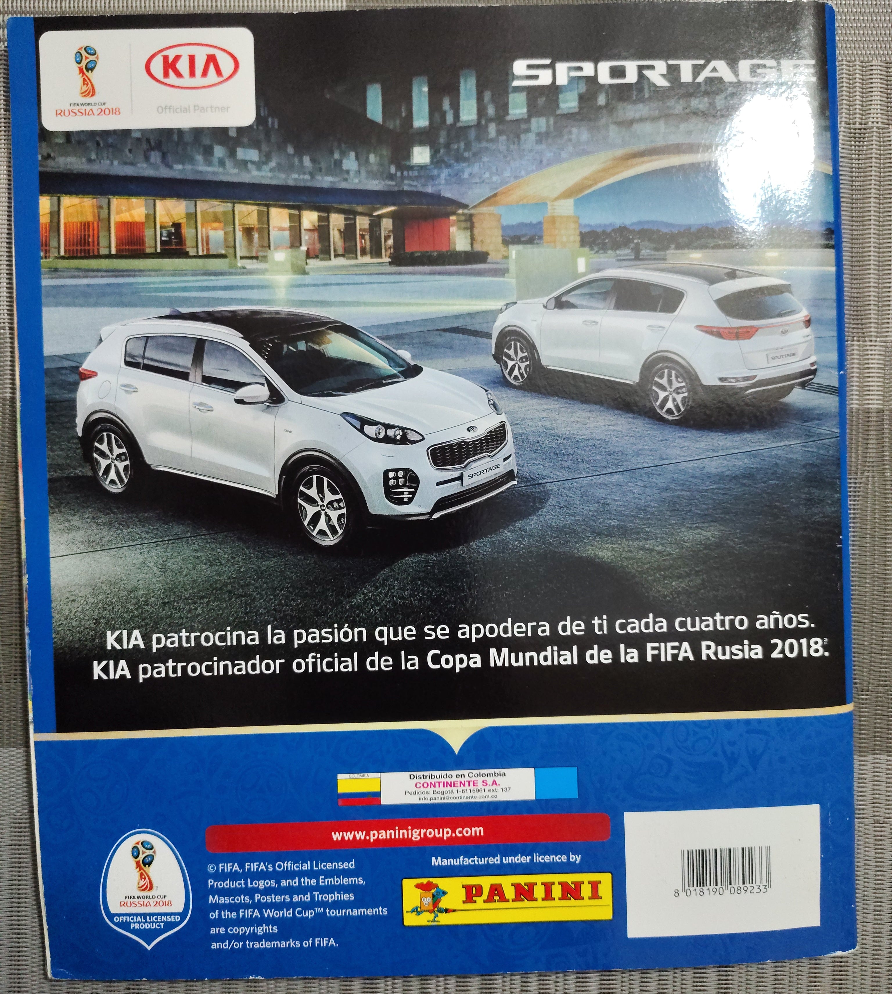 Álbum de Láminas Completo (100% Lleno) – Mundial Rusia 2018 (Ed. Colombia) – Artículo de Colección Panini / Segunda Mano