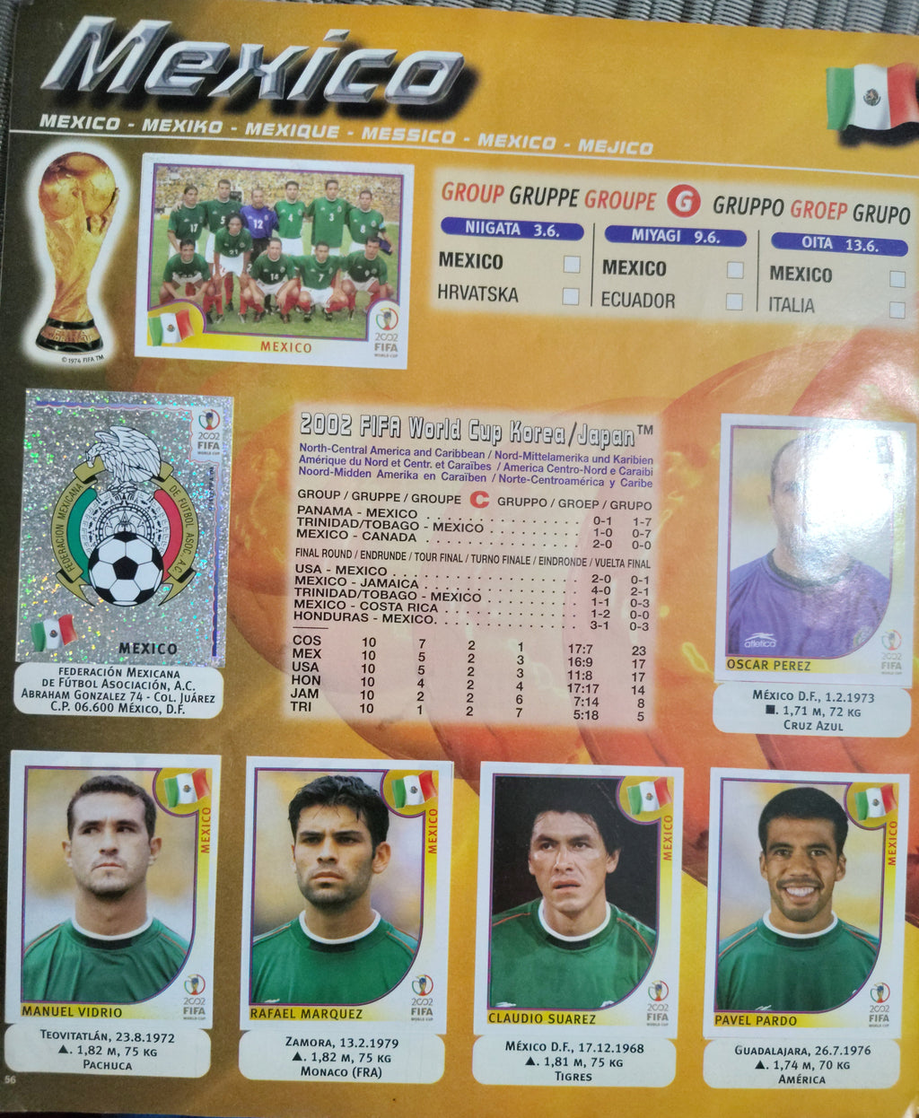 Álbum Panini Mundial Corea Japón 2002 COMPLETO Original FIFA Colección