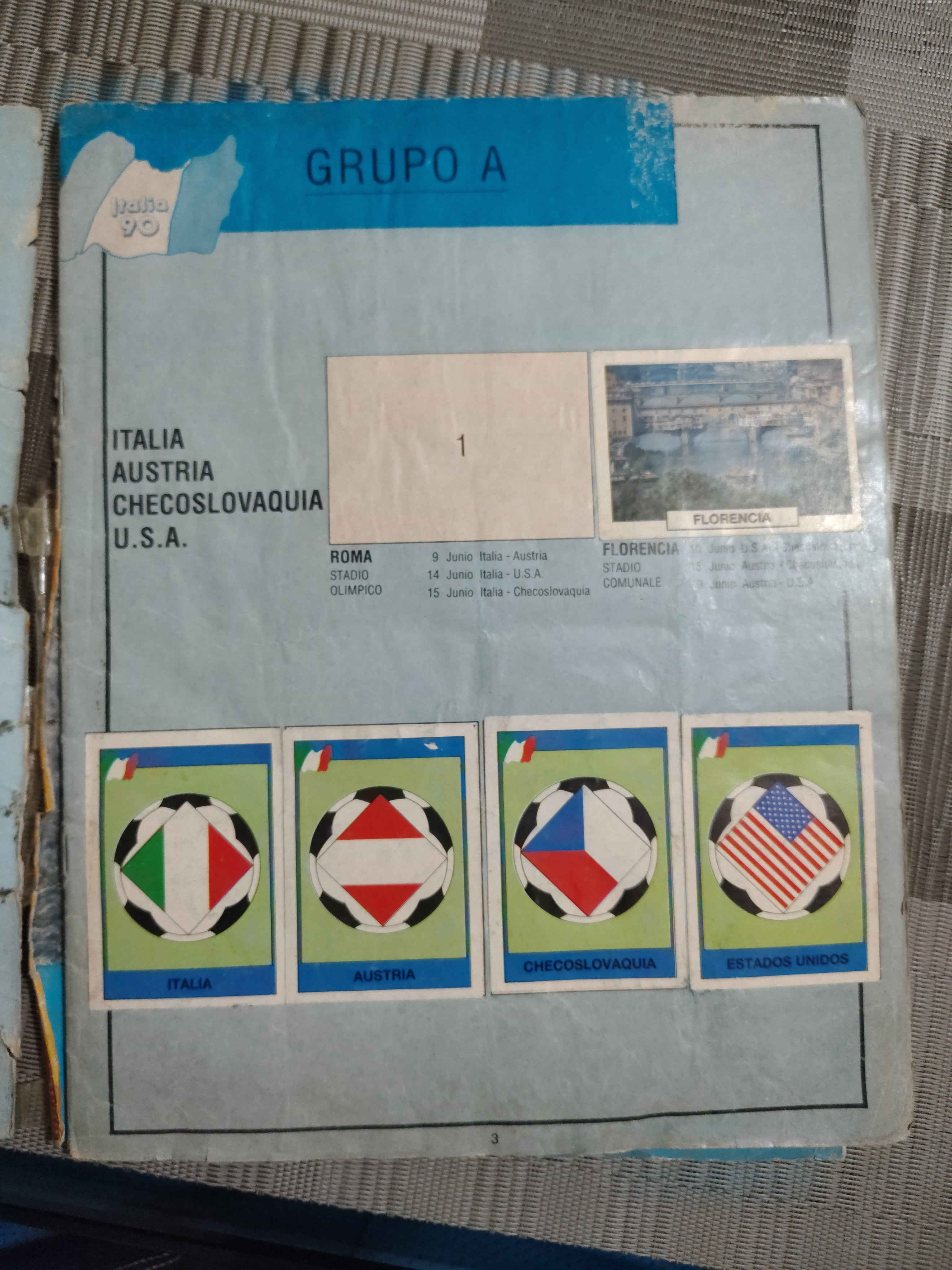 Álbum Copa Mundo Italia 90 vintage para colección / repuestos ⚽📘
