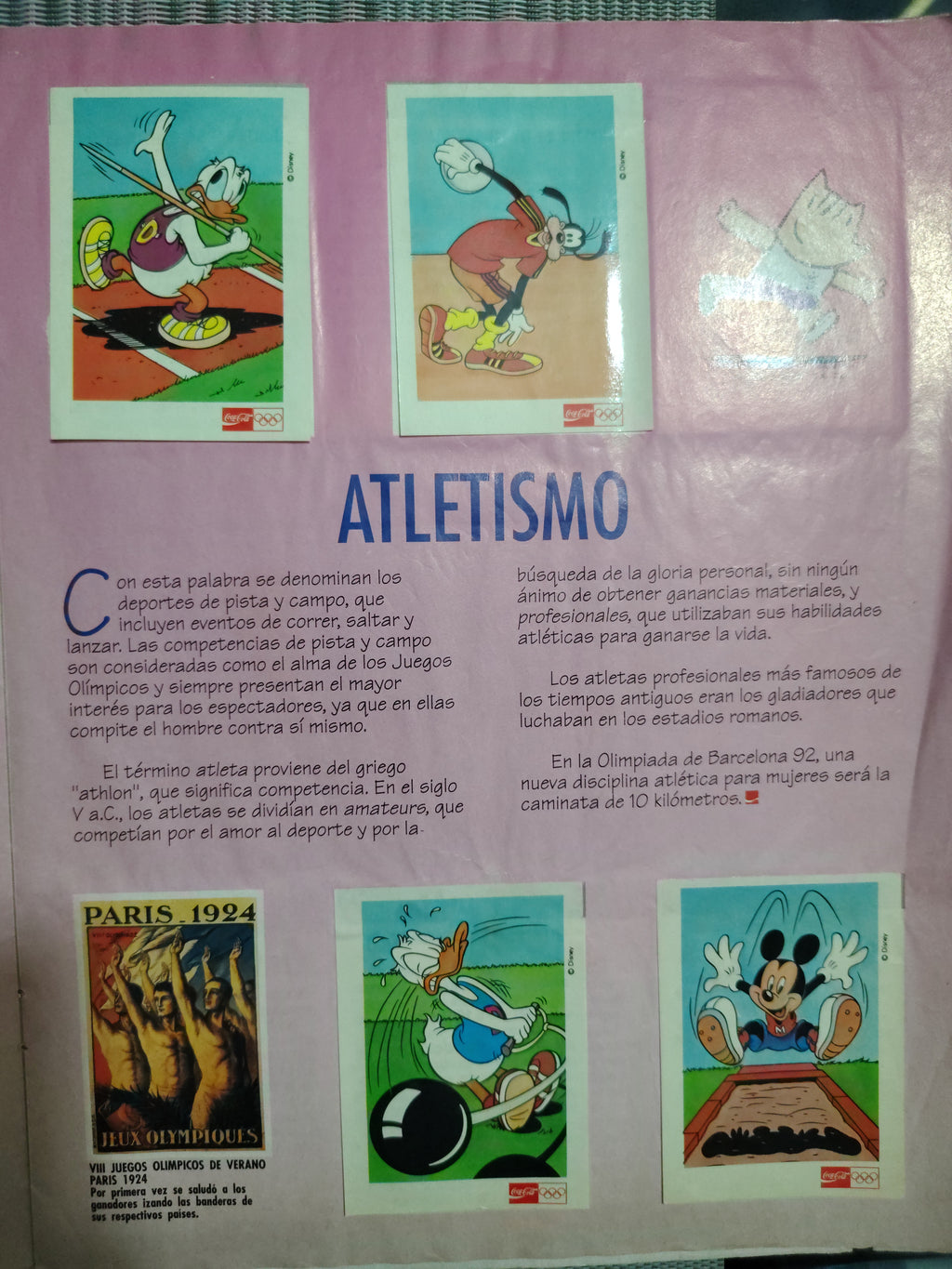 Lote de 2 Álbumes Incompletos (Años 90) – Temática Olimpiadas 92 y Trajes Típicos (Promocionales Retro) – Segunda Mano