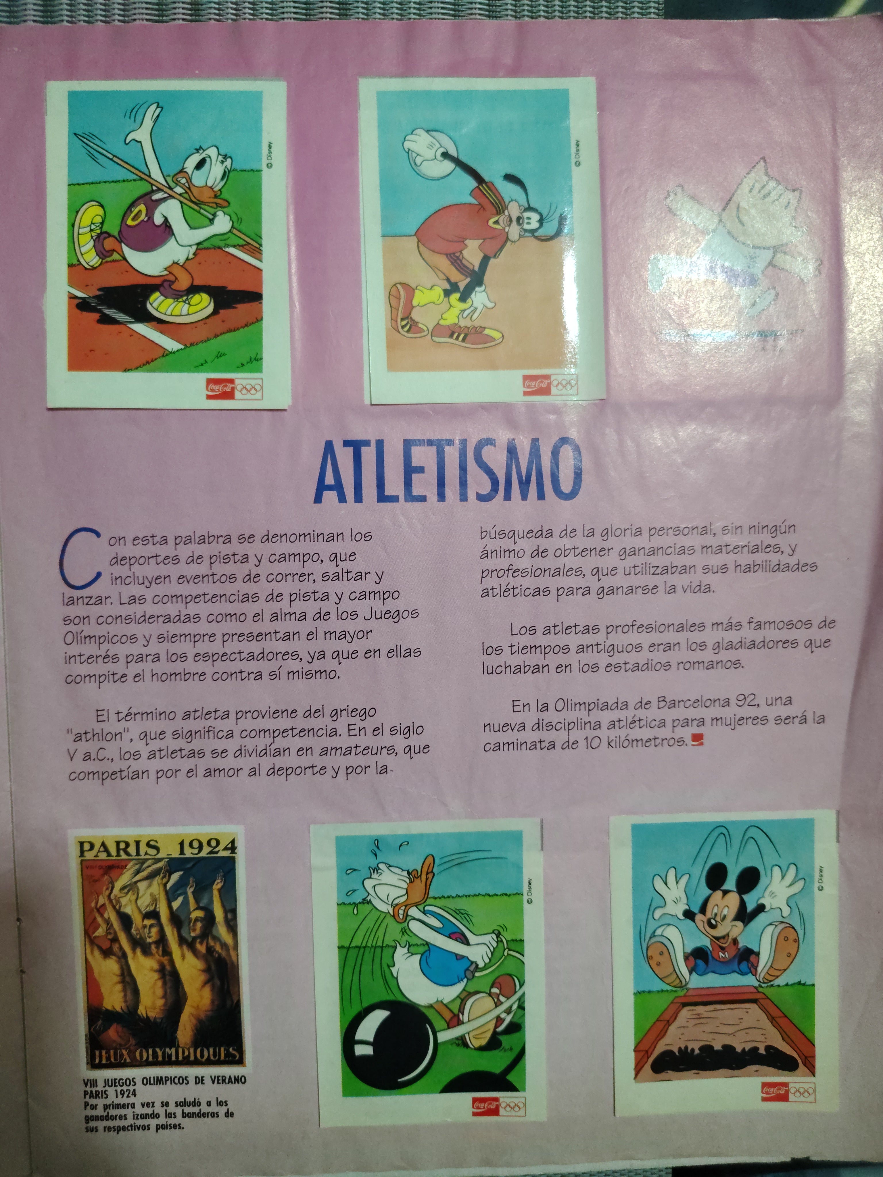 Colección álbumes Coca-Cola Disney vintage (Olímpicos 92 + Trajes típicos)