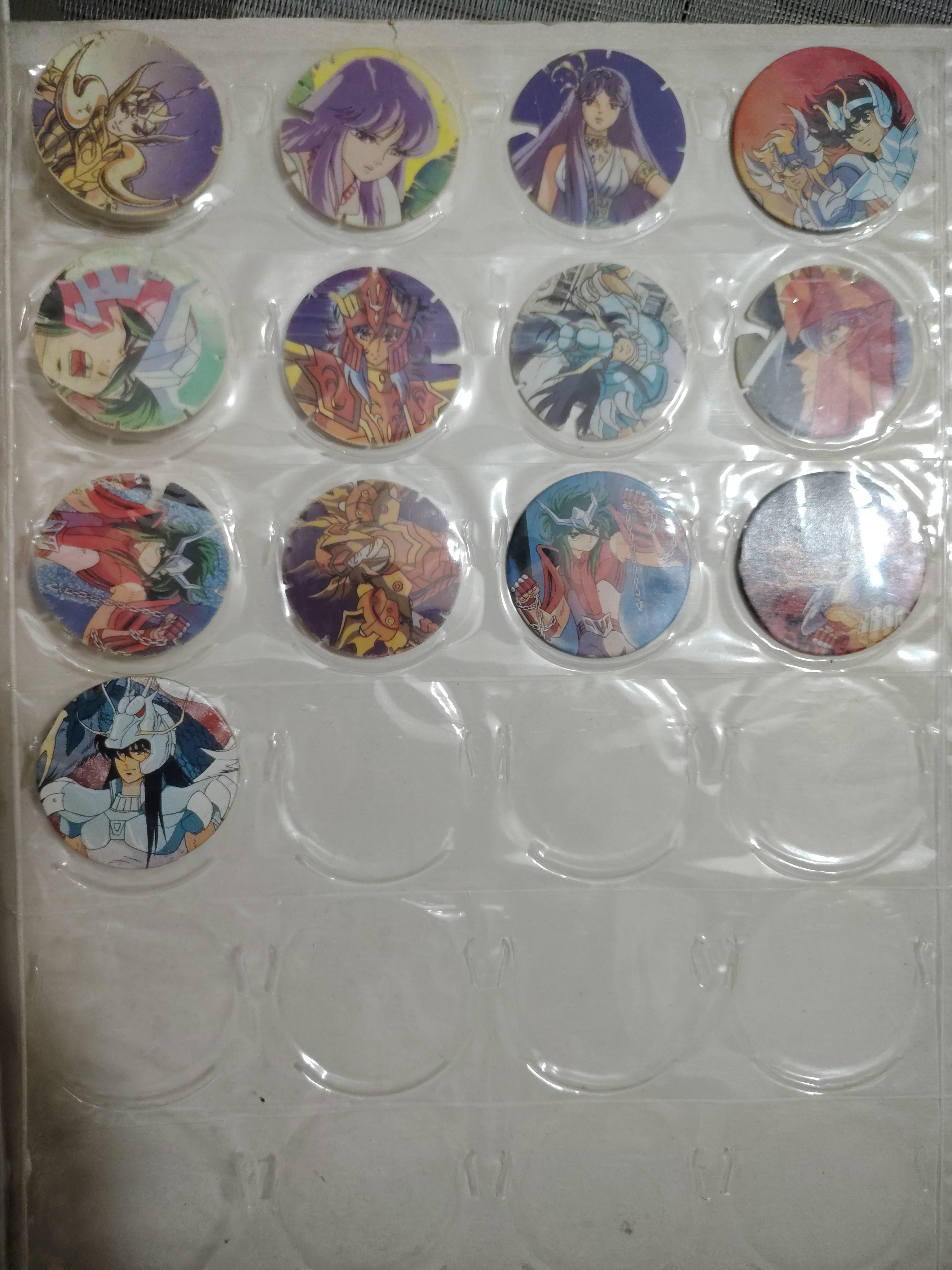 Colección Tazos Caballeros del Zodiaco + Álbum Original Jack’s Snacks Vintage