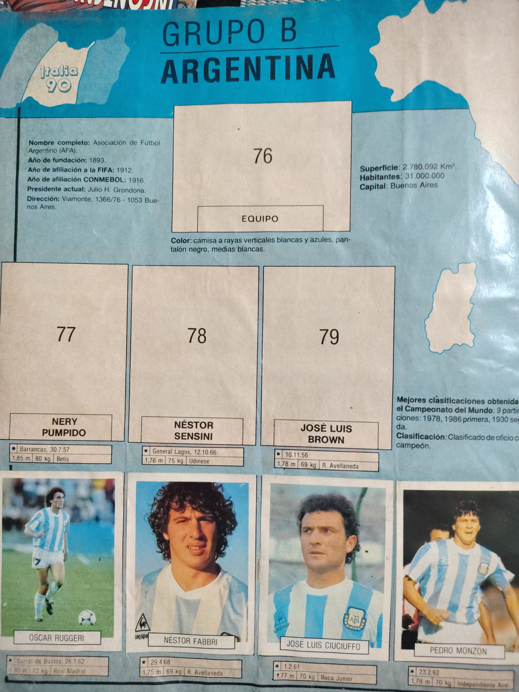 Álbum Copa Mundo Italia 90 vintage para colección / repuestos ⚽📘