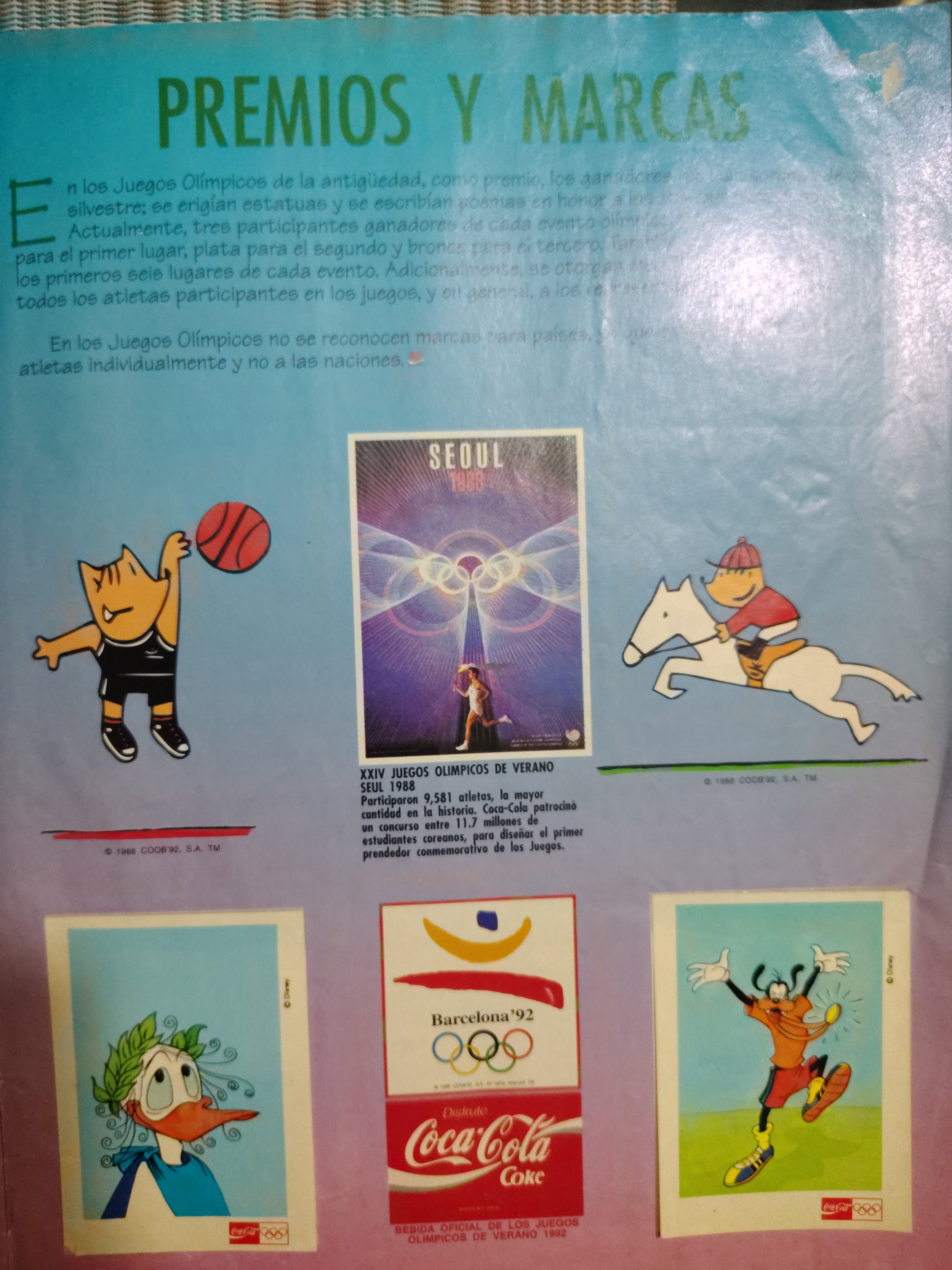 Colección álbumes Coca-Cola Disney vintage (Olímpicos 92 + Trajes típicos)