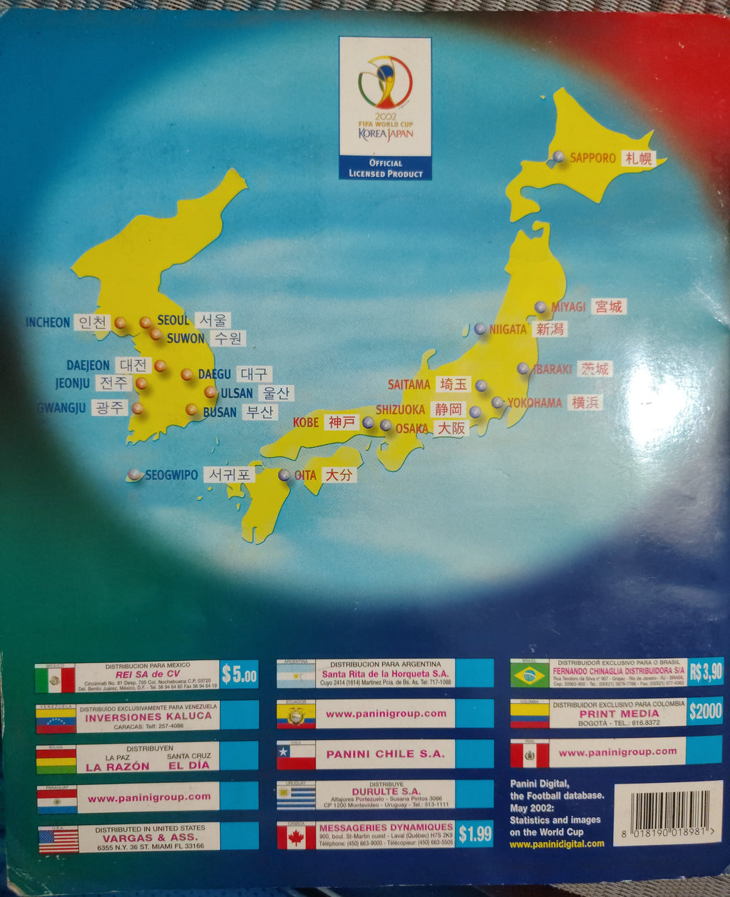Álbum Panini Mundial Corea Japón 2002 COMPLETO Original FIFA Colección