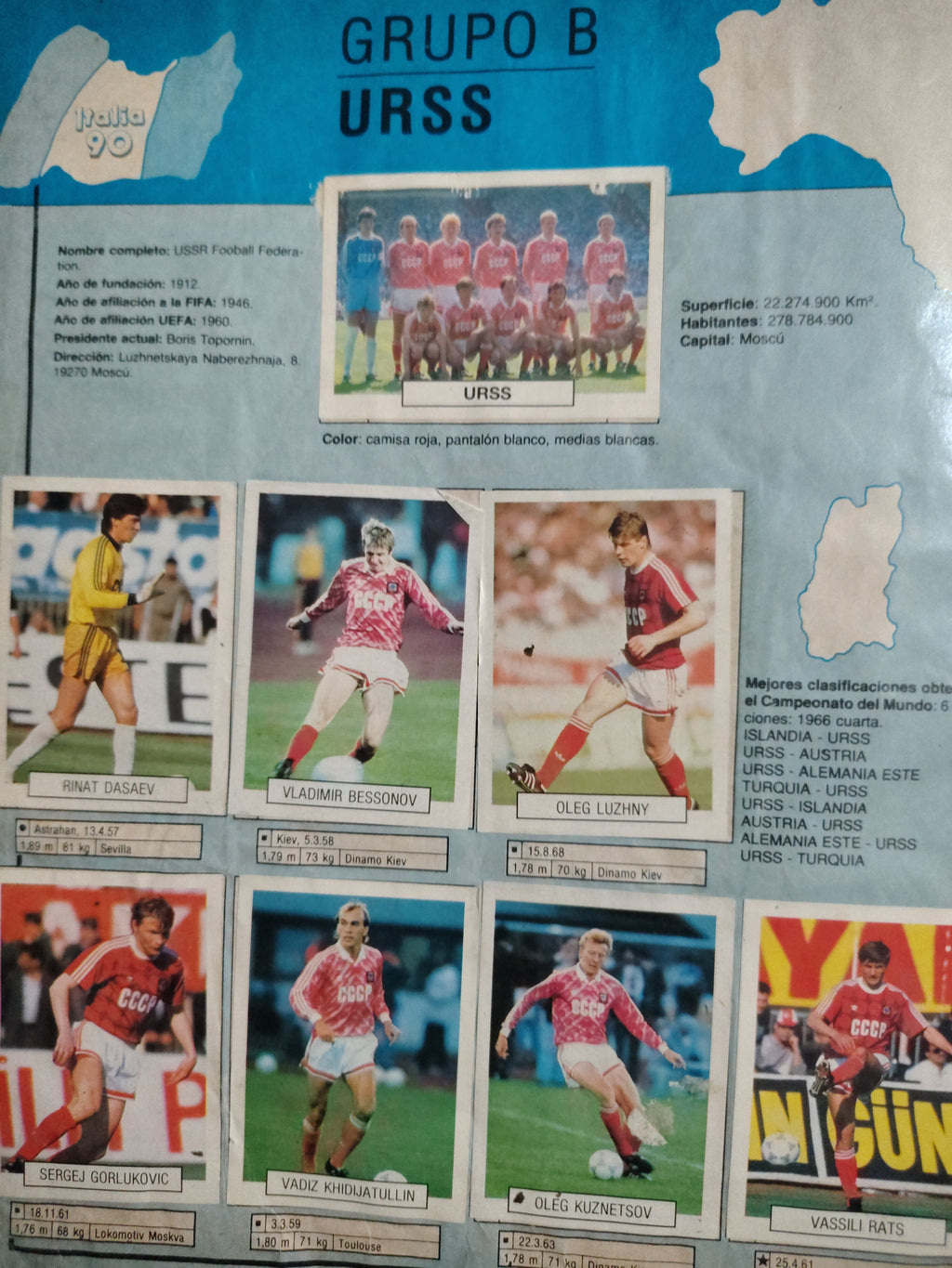 Álbum Copa Mundo Italia 90 vintage para colección / repuestos ⚽📘